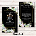 Funeral Prayer Card Canva Editable Template, In Loving Memory Template, Memorial Prayer Card, Printable Funeral Remembrance Card - Editable Memorial Canva Template