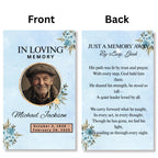 Funeral Prayer Card Canva Editable Template, In Loving Memory Template, Memorial Prayer Card, Printable Funeral Remembrance Card - Editable Memorial Canva Template