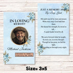 Funeral Prayer Card Canva Editable Template, In Loving Memory Template, Memorial Prayer Card, Printable Funeral Remembrance Card - Editable Memorial Canva Template