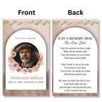 Funeral Prayer Card Canva Editable Template, In Loving Memory Template, Memorial Prayer Card, Printable Funeral Remembrance Card - Editable Memorial Canva Template