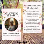 Funeral Prayer Card Canva Editable Template, In Loving Memory Template, Memorial Prayer Card, Printable Funeral Remembrance Card - Editable Memorial Canva Template