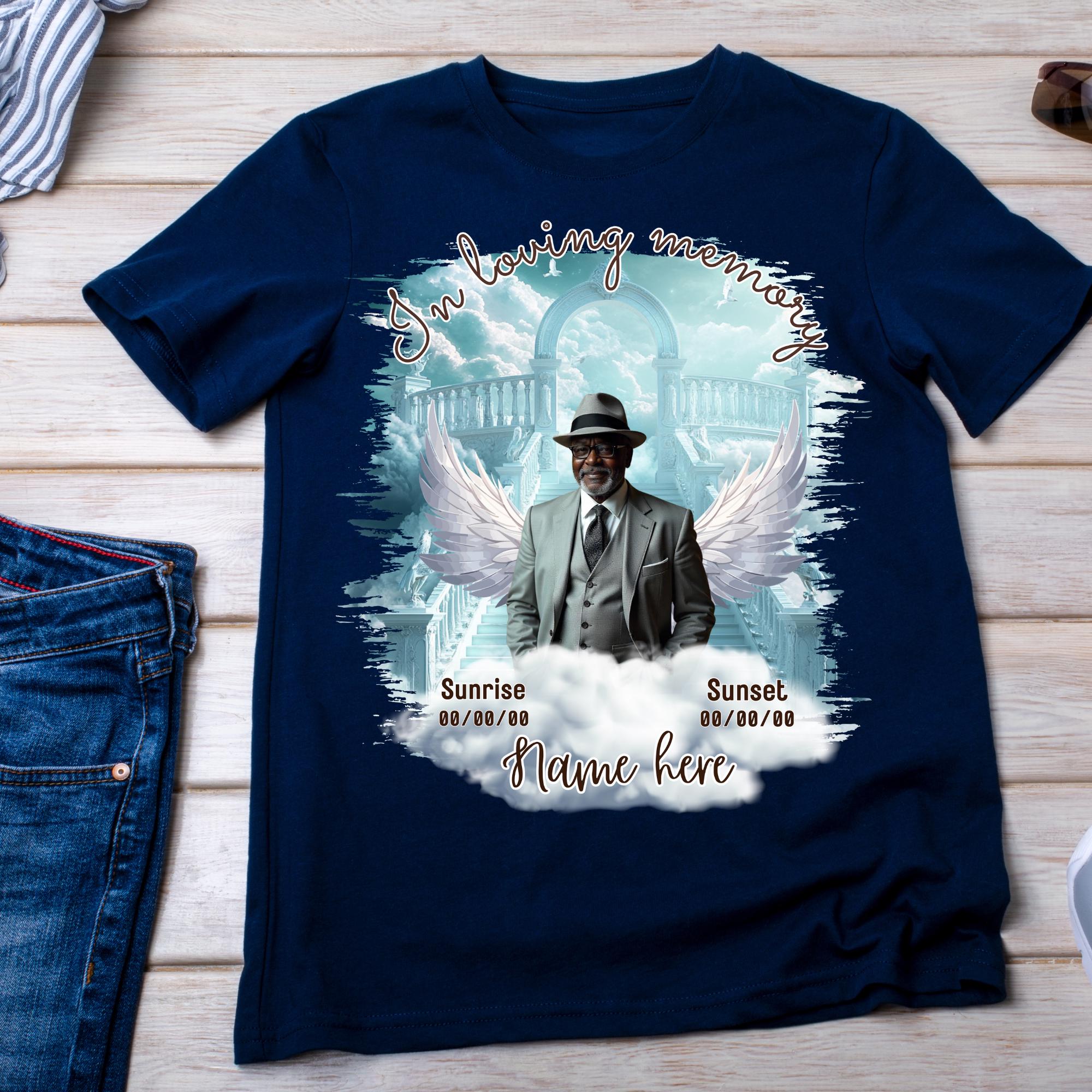 20 Memorial T Shirt Canva Editable Templates, In Loving Memory T Shirt Templates, Rest In Piece Shirt Design, Funeral & Celebration of Life - Editable Memorial Canva Template