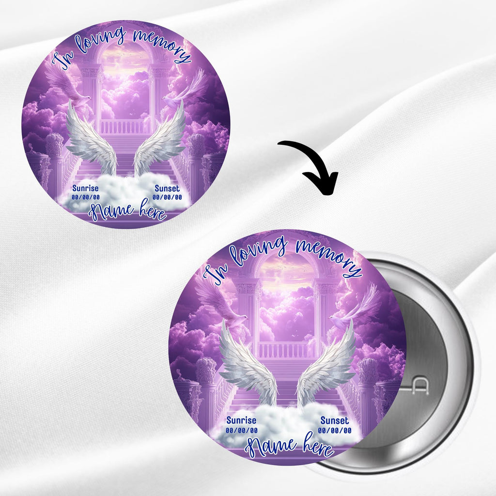 20 In Loving Memory Pin Button Canva Editable Templates Bundle, Memorial Pin Button Canva Template, Funeral Button Favors, Digital Download - Editable Memorial Canva Template