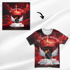 10 Red Memorial Editable All Over T Shirt Template, In Loving Memory All Over Shirt, Rest in Peace, Funeral Shirt, Perfect for Sublimation - Editable Memorial Canva Template