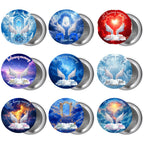 10 In Loving Memory Blue Pin Button Canva Editable Templates Bundle, Memorial Pin Button Template, Funeral Button Favors, Digital Download - Editable Memorial Canva Template
