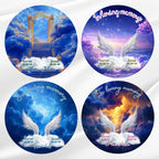 10 In Loving Memory Blue Pin Button Canva Editable Templates Bundle, Memorial Pin Button Template, Funeral Button Favors, Digital Download - Editable Memorial Canva Template
