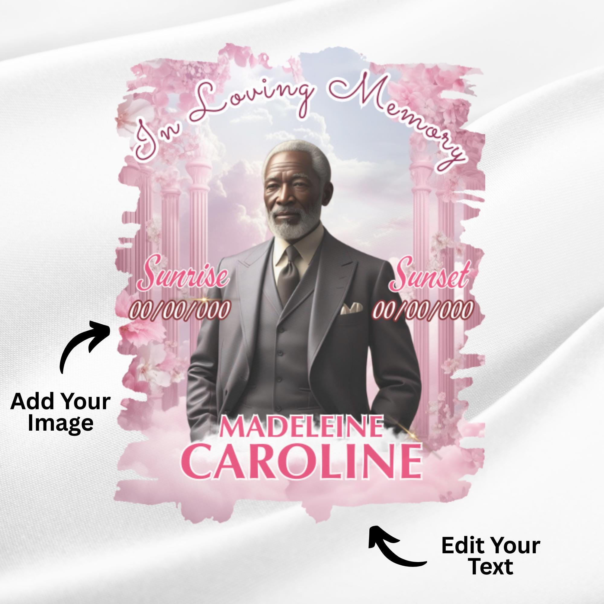 10 In Loving Memory T Shirt Canva Editable Template, Forever In Our Heart Template, Memorial Canva Template, Rest In Peace, Digital Download - Editable Memorial Canva Template