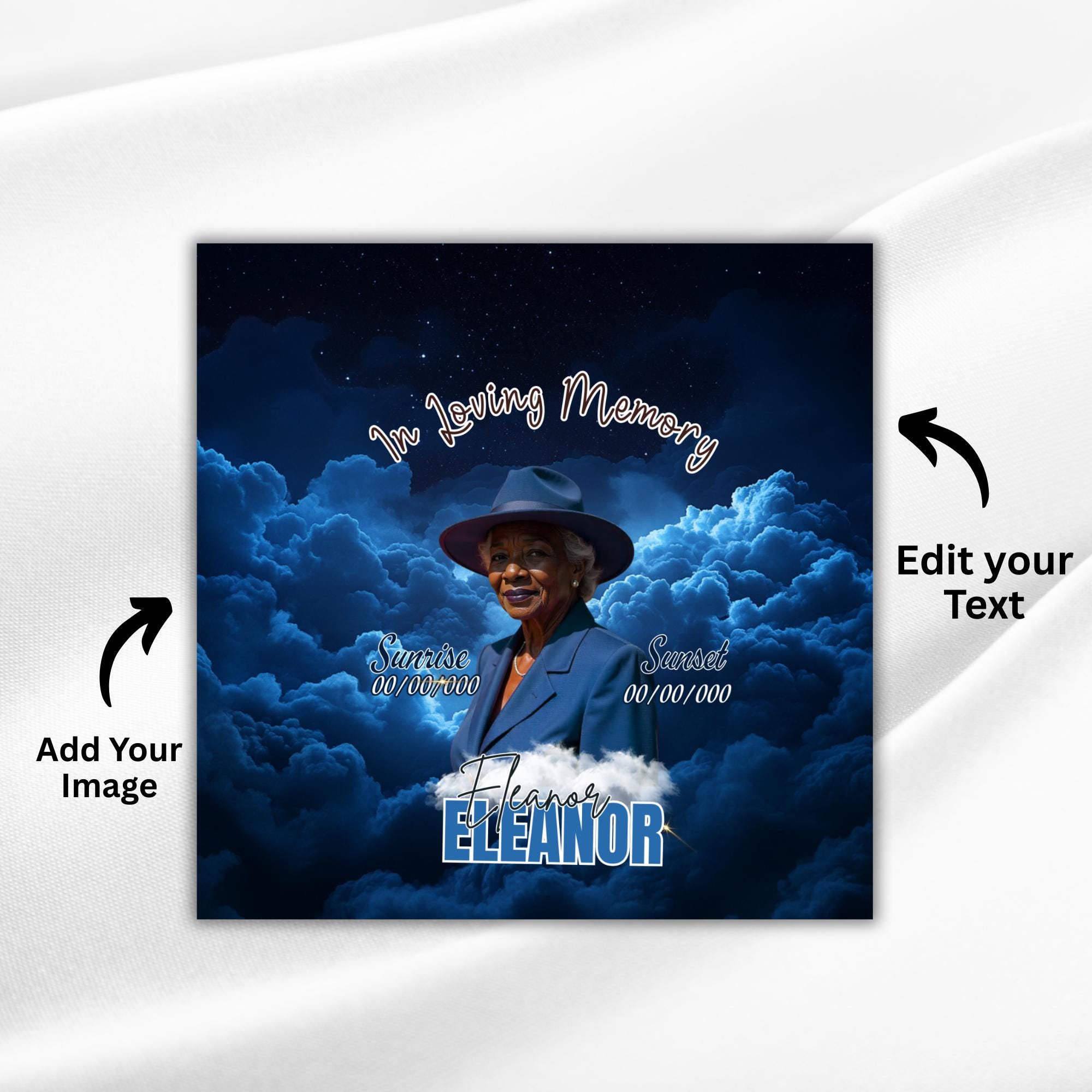 10 In Loving Memory Canva Editable All Over T Shirt Templates, Memorial Shirt Bundle, Rest in Peace, Funeral Shirt, Perfect for Sublimation - Editable Memorial Canva Template