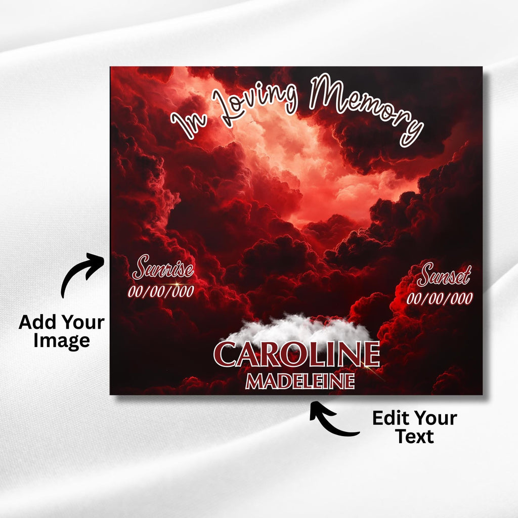 10 In Loving Memory Canva Editable Templates, Memorial Editable Template, Funeral & Memorial Designs, Memorial Backgrounds, Rest In Peace - Editable Memorial Canva Template