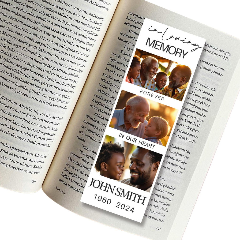 In Loving Memory Bookmark Canva Editable Template, Memorial Bookmark Template, Rest in Piece Bookmark Design, Funeral memorial Template - Editable Memorial Canva Template