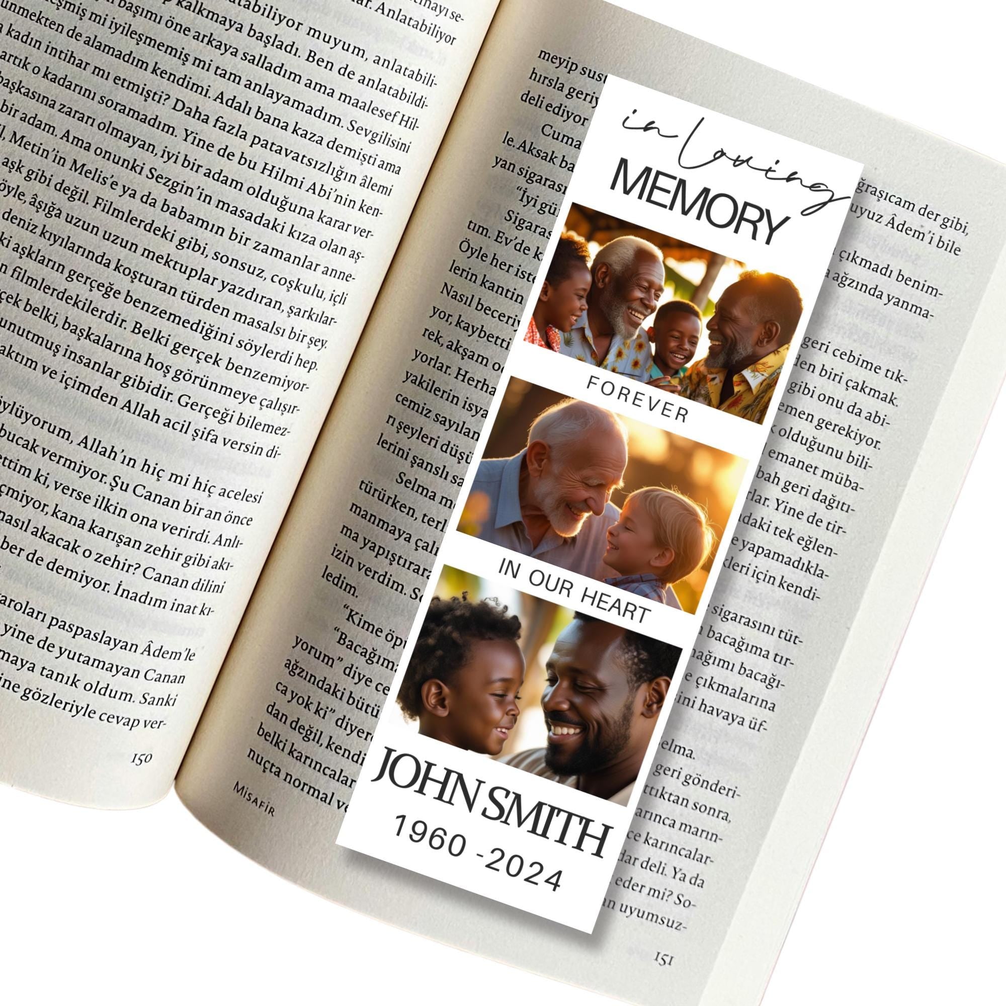 In Loving Memory Bookmark Canva Editable Template, Memorial Bookmark Template, Rest in Piece Bookmark Design, Funeral memorial Template - Editable Memorial Canva Template