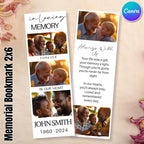 In Loving Memory Bookmark Canva Editable Template, Memorial Bookmark Template, Rest in Piece Bookmark Design, Funeral memorial Template - Editable Memorial Canva Template