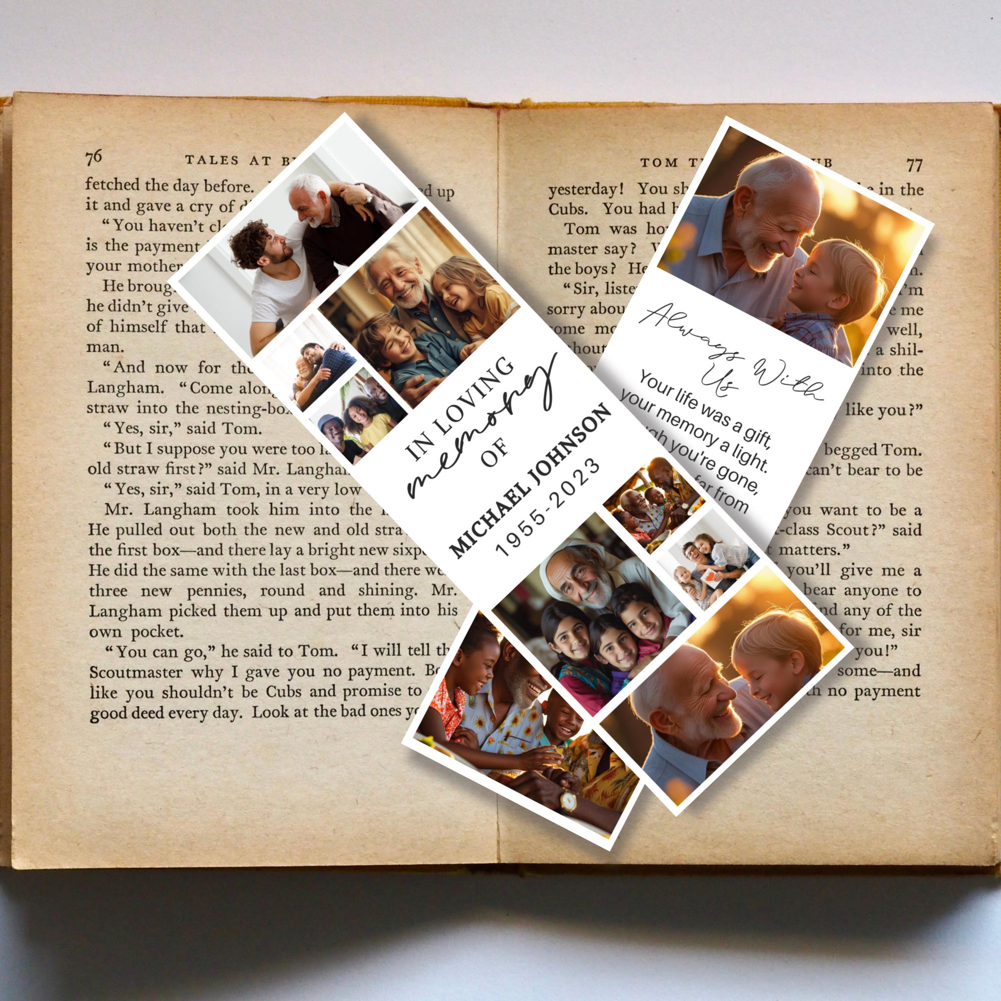 In Loving Memory Bookmark Canva Editable Template, Memorial Bookmark Template, Rest in Piece Bookmark Design, Funeral memorial Template - Editable Memorial Canva Template