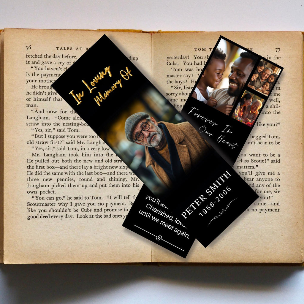 In Loving Memory Bookmark Canva Editable Template, Memorial Bookmark Template, Rest in Piece Bookmark Design, Funeral memorial Template - Editable Memorial Canva Template