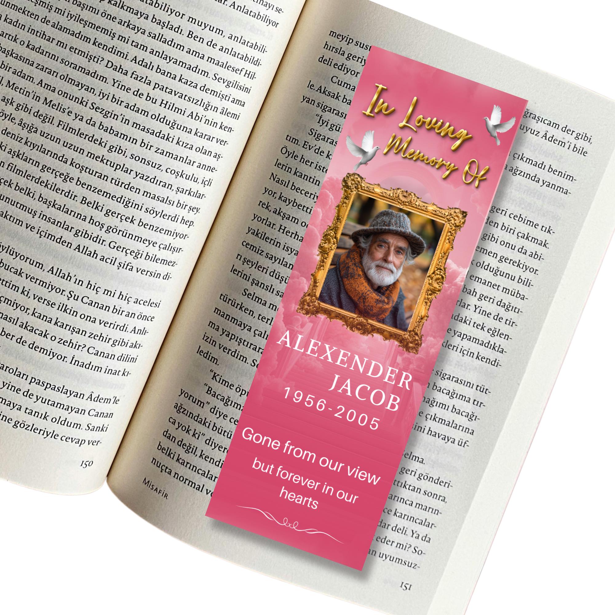 In Loving Memory Bookmark Canva Editable Template, Memorial Bookmark Template, Rest in Piece Bookmark Design, Funeral memorial Template - Editable Memorial Canva Template