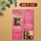 In Loving Memory Bookmark Canva Editable Template, Memorial Bookmark Template, Rest in Piece Bookmark Design, Funeral memorial Template - Editable Memorial Canva Template