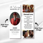 In Loving Memory Bookmark Canva Editable Template, Memorial Bookmark Template, Rest in Piece Bookmark Design, Funeral memorial Template - Editable Memorial Canva Template