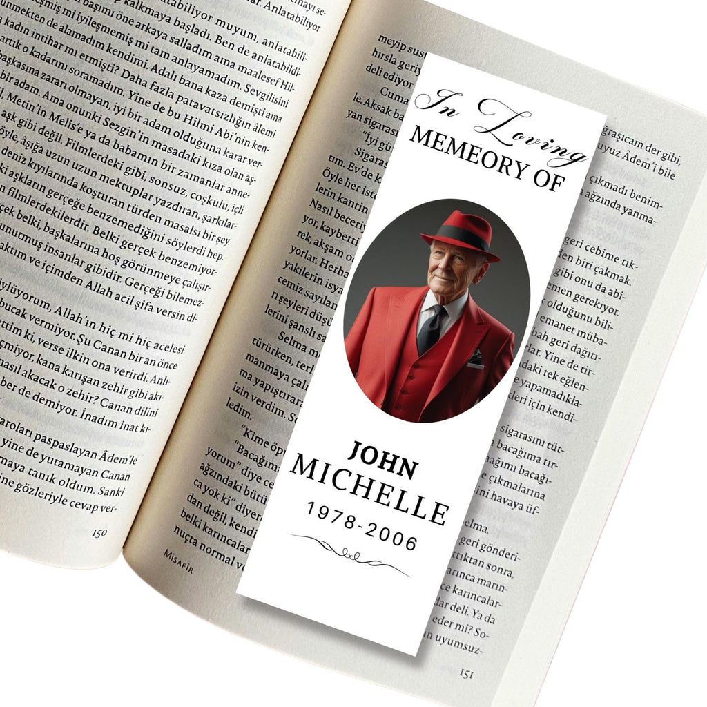 In Loving Memory Bookmark Canva Editable Template, Memorial Bookmark Template, Rest in Piece Bookmark Design, Funeral memorial Template - Editable Memorial Canva Template