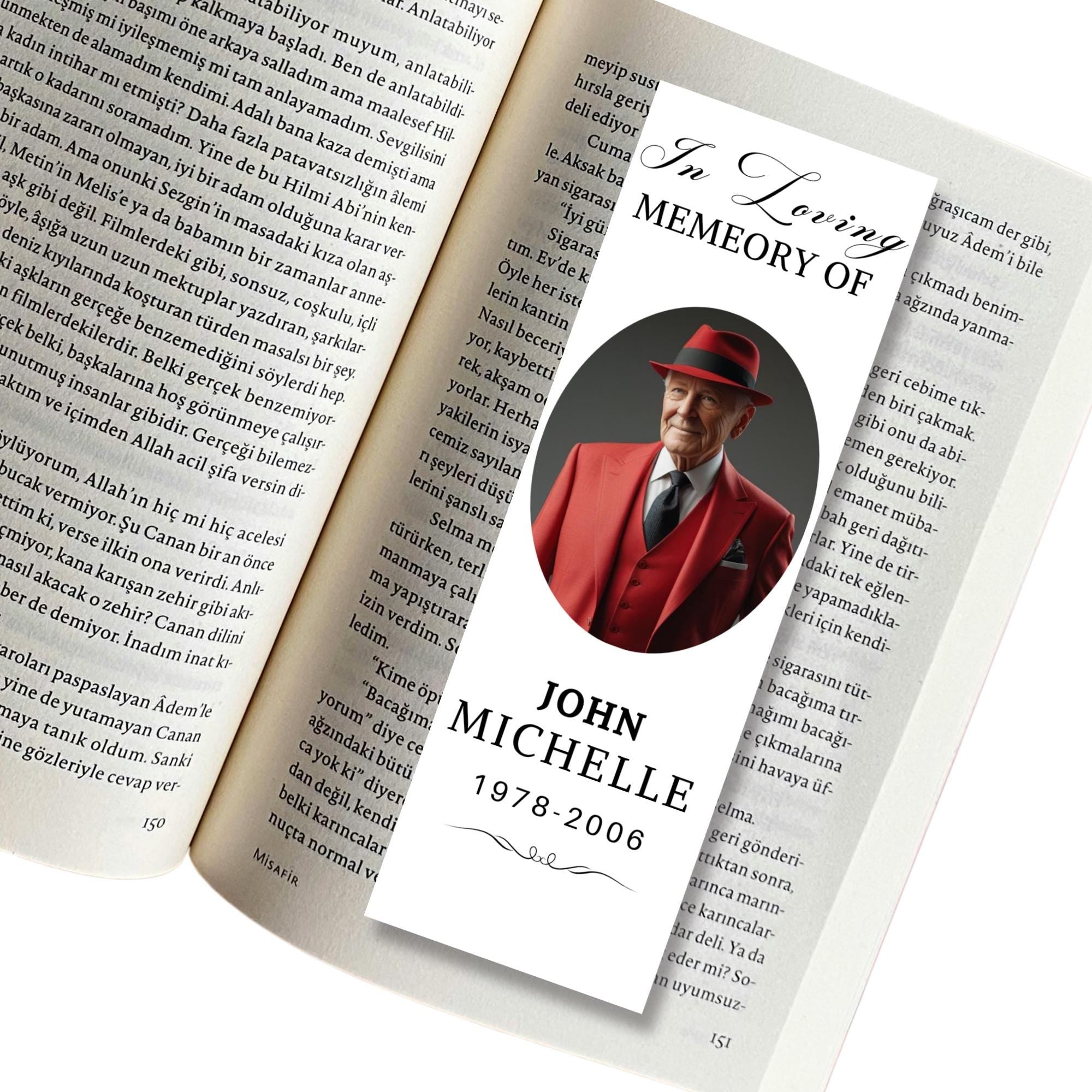 In Loving Memory Bookmark Canva Editable Template, Memorial Bookmark Template, Rest in Piece Bookmark Design, Funeral memorial Template - Editable Memorial Canva Template
