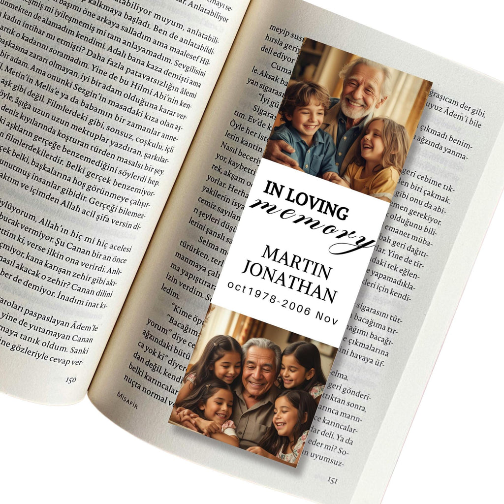 In Loving Memory Bookmark Canva Editable Template, Memorial Bookmark Template, Rest in Piece Bookmark Design, Funeral memorial Template - Editable Memorial Canva Template