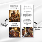 In Loving Memory Bookmark Canva Editable Template, Memorial Bookmark Template, Rest in Piece Bookmark Design, Funeral memorial Template - Editable Memorial Canva Template