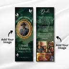 In Loving Memory Green Bookmark Canva Editable Template, Memorial Bookmark Template, Rest in Piece Bookmark Design,Funeral memorial Template - Editable Memorial Canva Template