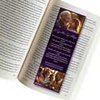In Loving Memory Purple Bookmark Canva Editable Template, Memorial Bookmark Template, Rest in Piece Bookmark, Funeral memorial Template - Editable Memorial Canva Template