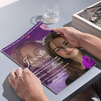 04 Pages Purple Funeral Program Template, Bi-Fold Funeral Program, Obituary Celebration Of Life Program, Digital Download - Editable Memorial Canva Template