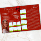 04 Pages Red Funeral Program Template, Bi-Fold Funeral Program, Obituary Celebration Of Life Program, Digital Download - Editable Memorial Canva Template