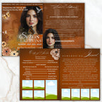 04 Pages Funeral Program Template, Bi-Fold Funeral Program, Obituary Celebration Of Life Program, Memorial Canva Template, Digital Download - Editable Memorial Canva Template