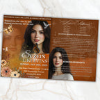 04 Pages Funeral Program Template, Bi-Fold Funeral Program, Obituary Celebration Of Life Program, Memorial Canva Template, Digital Download - Editable Memorial Canva Template