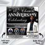 08 Memorial Church Anniversary Flyer Canva Editable Template, In Loving Memory Flyer, Rest In Piecs Flyer, Funeral Invite Flyer Template - Editable Memorial Canva Template