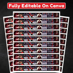 In Loving Memory Ribbon Canva Editable Template, Rest in Piece Ribbon Design, Funeral memorial Template, Memorial Ribbon Template - Editable Memorial Canva Template