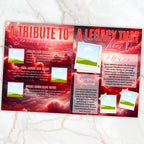 12 Page Red Memorial Essence Magazine Template, Celebration of Life Program Keepsake, Obituary Celebration Of Life Program, Digital Download - Editable Memorial Canva Template