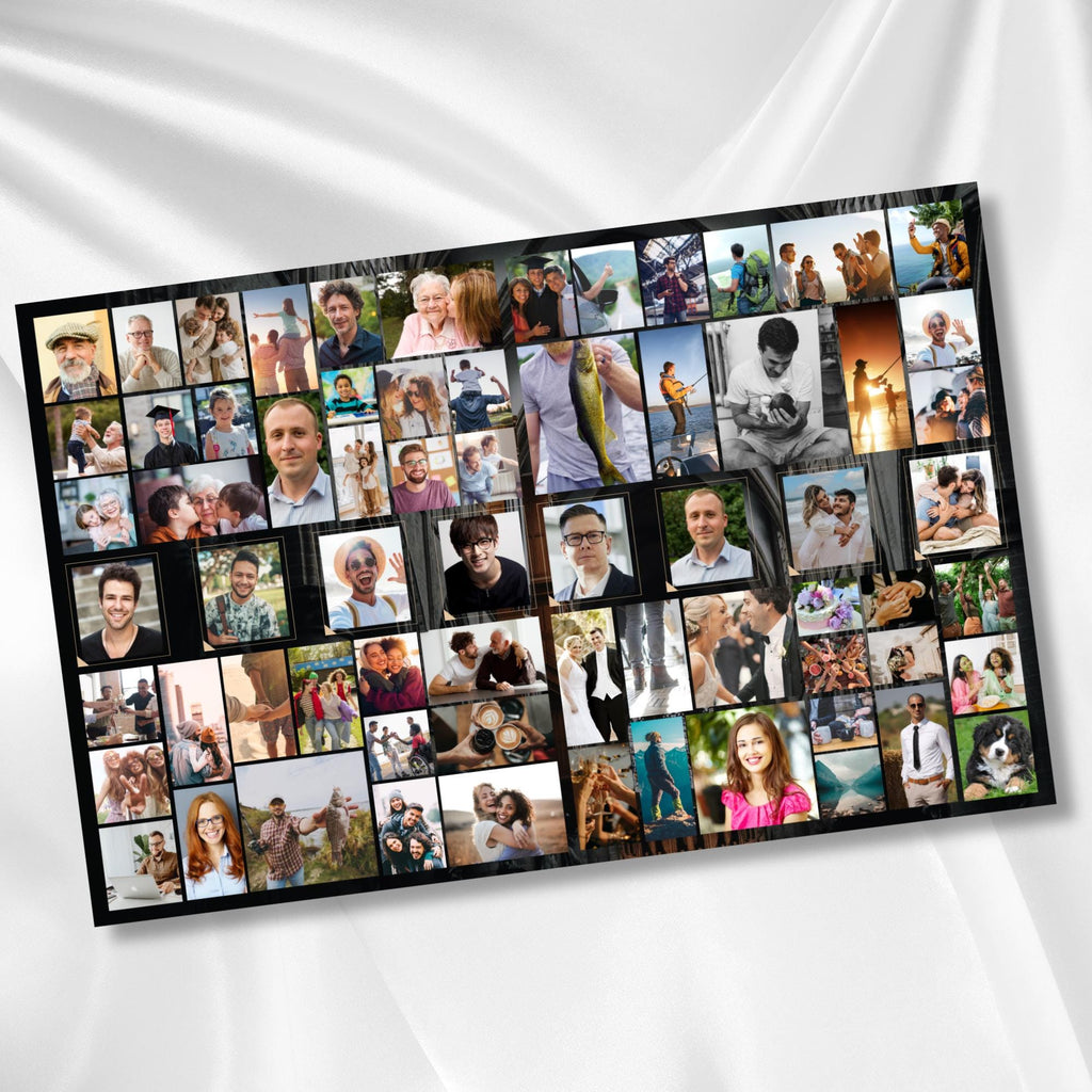 08 Pages Tabloid Black Funeral Program Template, Bi-Fold Funeral Program, In Loving Memory, Obituary Celebration Of Life Program - Editable Memorial Canva Template