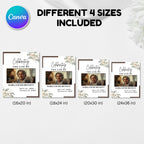 Memorial Funeral Welcome Sign Template, In Loving Memory Template, Editable Celebration of Life Poster, Printable Funeral Remembrance Card - Editable Memorial Canva Template