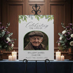 Memorial Funeral Welcome Sign Template, In Loving Memory Template, Editable Celebration of Life Poster, Printable Funeral Remembrance Card - Editable Memorial Canva Template