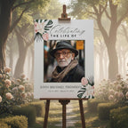Memorial Funeral Welcome Sign Template, In Loving Memory Template, Editable Celebration of Life Poster, Printable Funeral Remembrance Card - Editable Memorial Canva Template