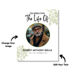 Memorial Funeral Welcome Sign Template, In Loving Memory Template, Editable Celebration of Life Poster, Printable Funeral Remembrance Card - Editable Memorial Canva Template
