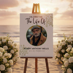 Memorial Funeral Welcome Sign Template, In Loving Memory Template, Editable Celebration of Life Poster, Printable Funeral Remembrance Card - Editable Memorial Canva Template