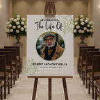 Memorial Funeral Welcome Sign Template, In Loving Memory Template, Editable Celebration of Life Poster, Printable Funeral Remembrance Card - Editable Memorial Canva Template