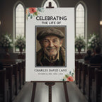 Memorial Funeral Welcome Sign Template, In Loving Memory Template, Editable Celebration of Life Poster, Printable Funeral Remembrance Card - Editable Memorial Canva Template