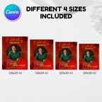 Memorial Red Funeral Welcome Sign Template, In Loving Memory Template, Editable Celebration of Life Poster, Printable Remembrance Card - Editable Memorial Canva Template