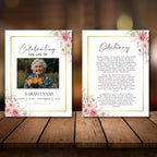 Funeral Prayer Card Canva Editable Template, In Loving Memory Template, Memorial Prayer Card, Printable Funeral Remembrance Card - Editable Memorial Canva Template