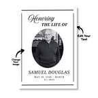 Funeral Prayer Card Canva Editable Template, In Loving Memory Template, Memorial Prayer Card, Printable Funeral Remembrance Card - Editable Memorial Canva Template