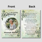In Loving Memory Funeral Prayer Card Editable Template, In Loving Memory Template, Memorial Prayer Card, Printable Funeral Remembrance Card - Editable Memorial Canva Template