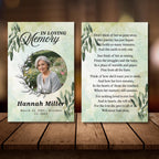 In Loving Memory Funeral Prayer Card Editable Template, In Loving Memory Template, Memorial Prayer Card, Printable Funeral Remembrance Card - Editable Memorial Canva Template