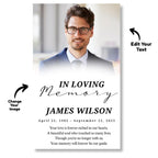 In Loving Memory Funeral Prayer Card Editable Template, In Loving Memory Template, Memorial Prayer Card, Printable Funeral Remembrance Card - Editable Memorial Canva Template