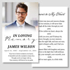 In Loving Memory Funeral Prayer Card Editable Template, In Loving Memory Template, Memorial Prayer Card, Printable Funeral Remembrance Card - Editable Memorial Canva Template