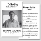 In Loving Memory Funeral Prayer Card Editable Template, In Loving Memory Template, Memorial Prayer Card, Printable Funeral Remembrance Card - Editable Memorial Canva Template